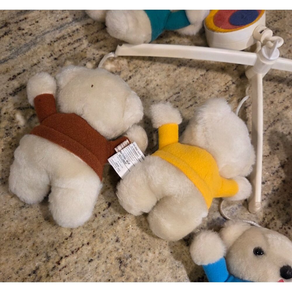 Jolly Jumper Vintage Hanging Teddy Bear Rainbow Mobile 80's Retr Kids Baby Room - Picture 6 of 11